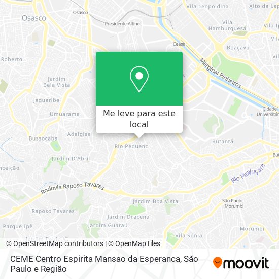 CEME Centro Espirita Mansao da Esperanca mapa