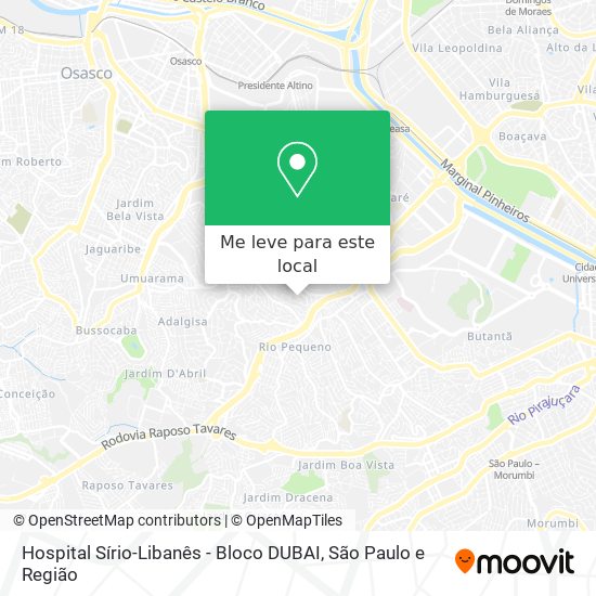 Hospital Sírio-Libanês - Bloco DUBAI mapa