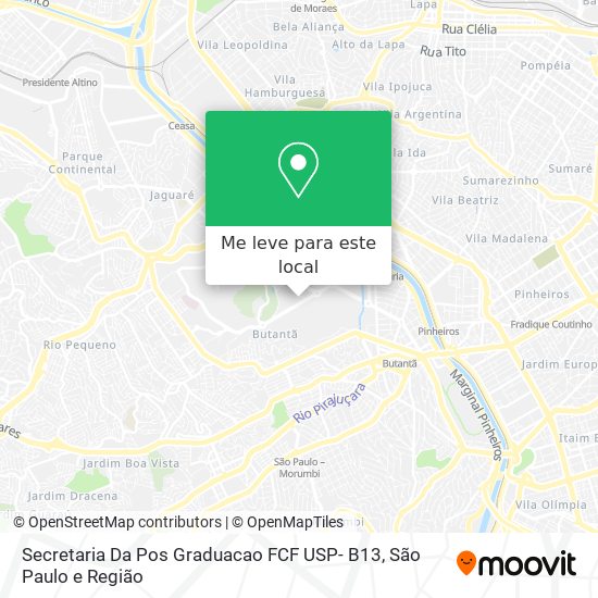 Secretaria Da Pos Graduacao FCF USP-  B13 mapa