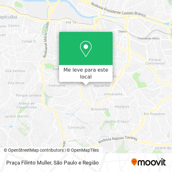 Praça Filinto Muller mapa