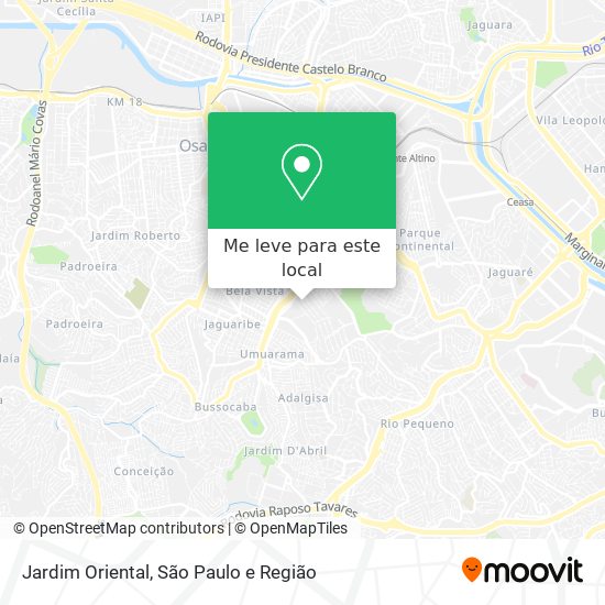 Jardim Oriental mapa