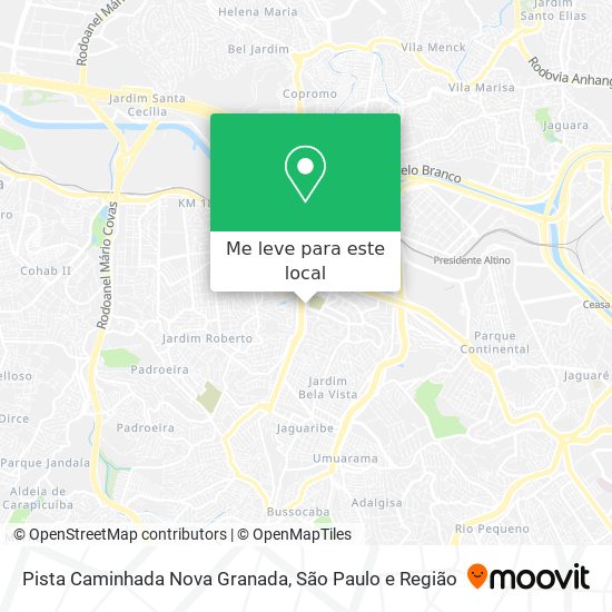 Pista Caminhada Nova Granada mapa