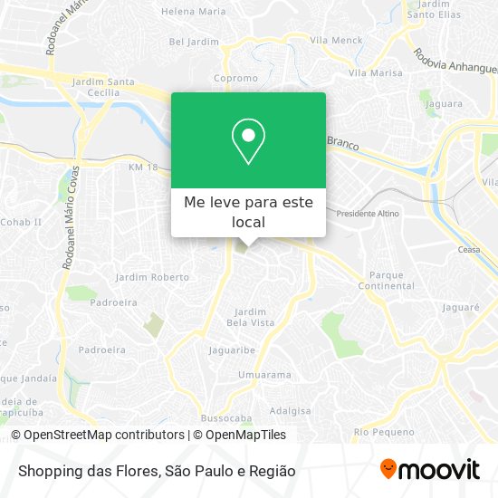 Shopping das Flores mapa