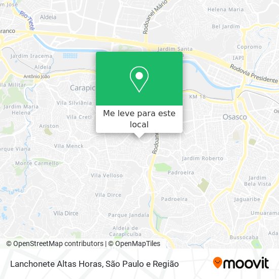 Lanchonete Altas Horas mapa
