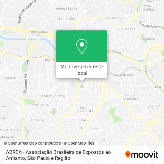 ABREA - Associação Brasileira de Expostos ao Amianto mapa
