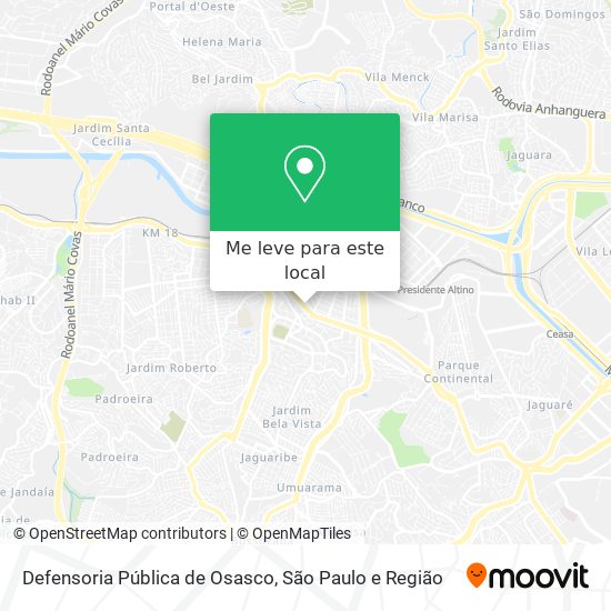 Defensoria Pública de Osasco mapa