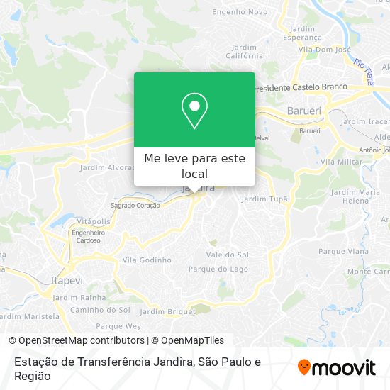 Estação de Transferência Jandira mapa