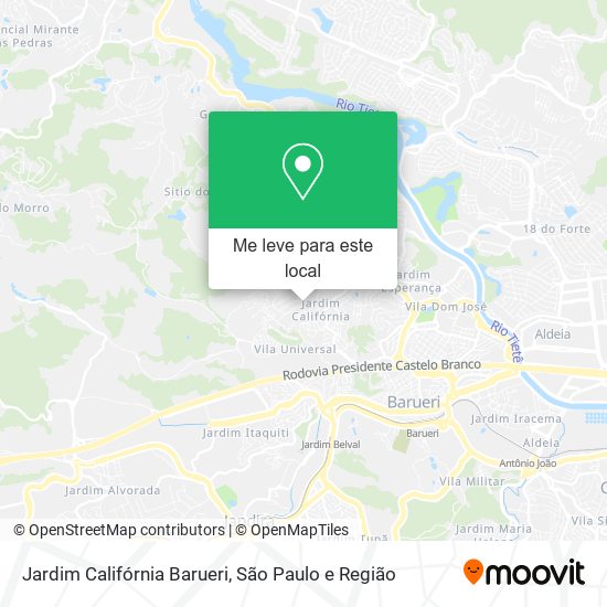 Jardim Califórnia Barueri mapa
