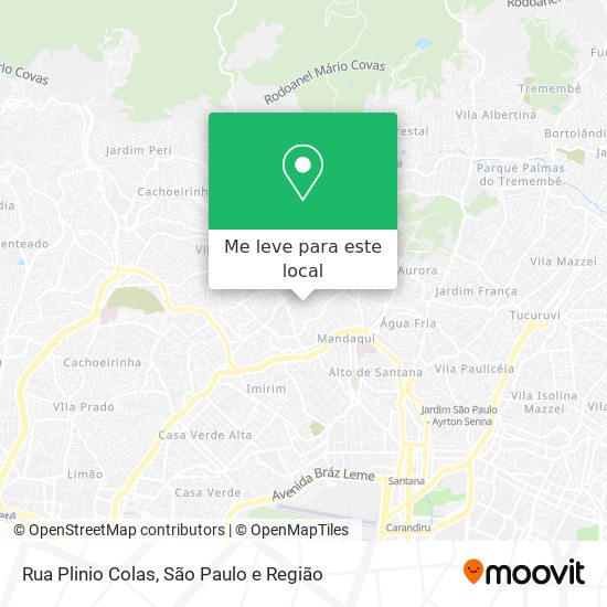 Rua Plinio Colas mapa