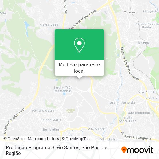 Produção Programa Silvio Santos mapa