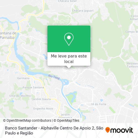 Banco Santander - Alphaville Centro De Apoio 2 mapa