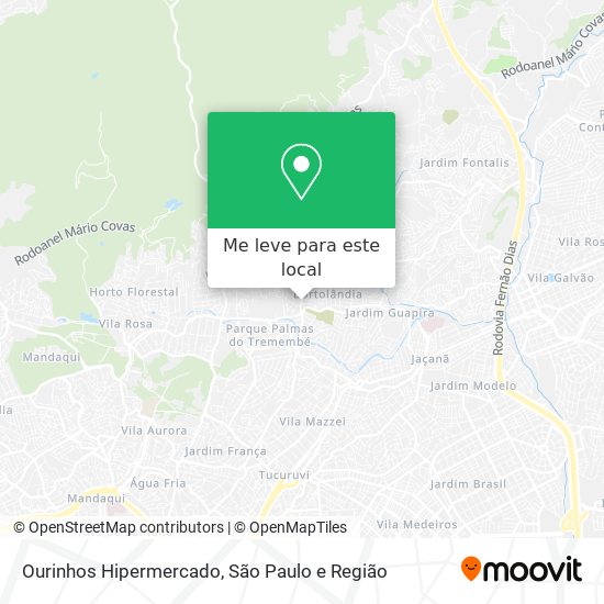 Ourinhos Hipermercado mapa