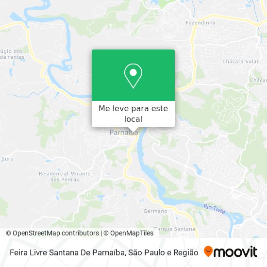Feira Livre Santana De Parnaíba mapa