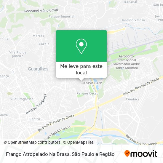 Frango Atropelado Na Brasa mapa