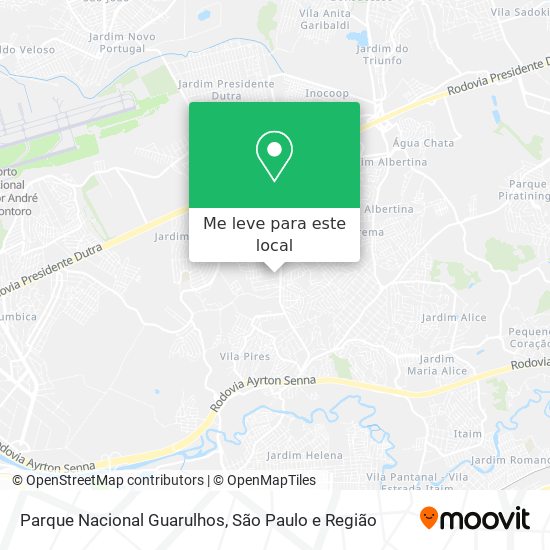 Parque Nacional Guarulhos mapa