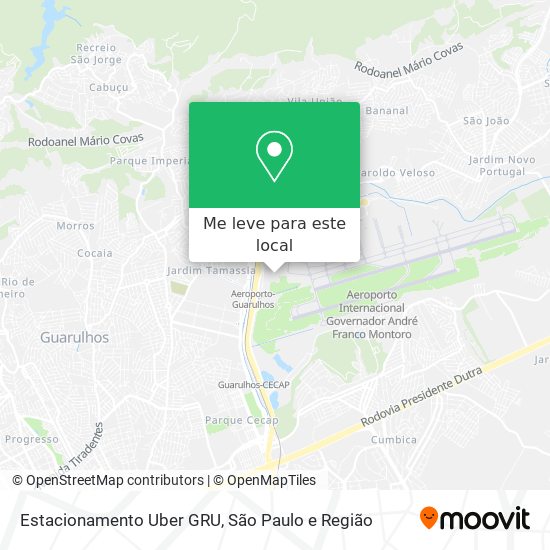 Estacionamento Uber GRU mapa