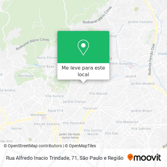 Rua Alfredo Inacio Trindade, 71 mapa