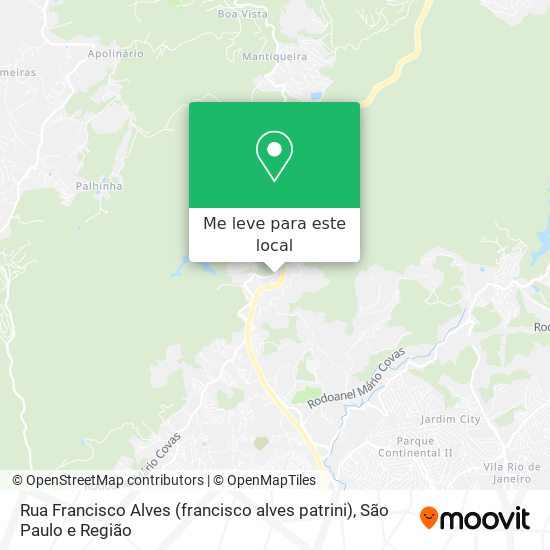 Rua Francisco Alves (francisco alves patrini) mapa