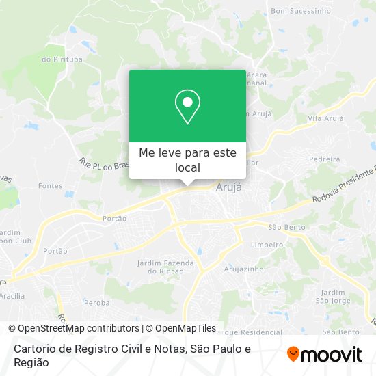 Cartorio de Registro Civil e Notas mapa