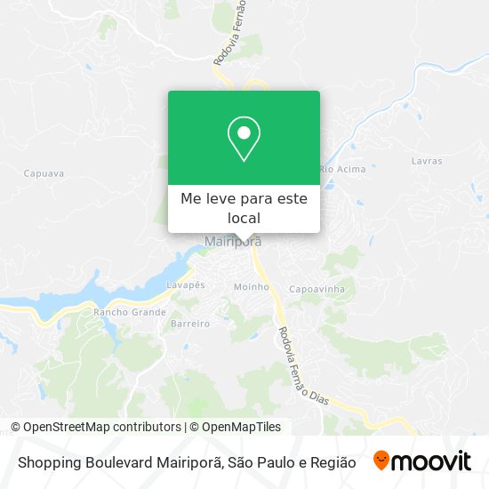 Shopping Boulevard Mairiporã mapa