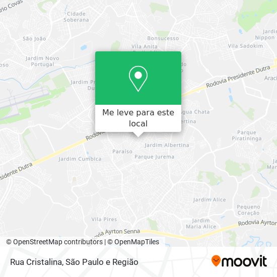 Rua Cristalina mapa