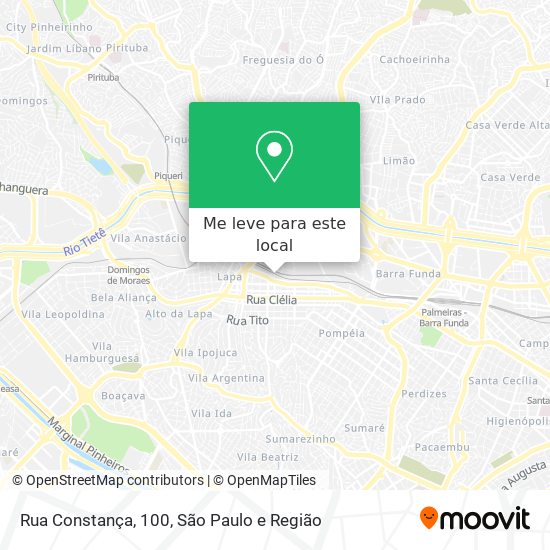 Rua Constança, 100 mapa