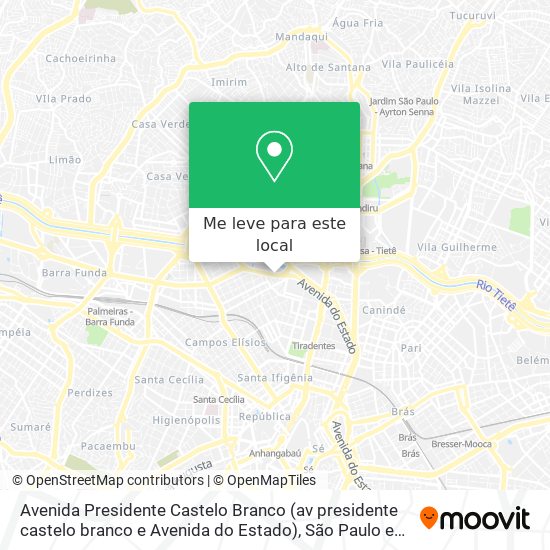 Avenida Presidente Castelo Branco (av presidente castelo branco e Avenida do Estado) mapa