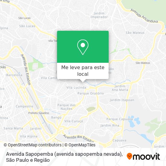 Avenida Sapopemba (avenida sapopemba nevada) mapa