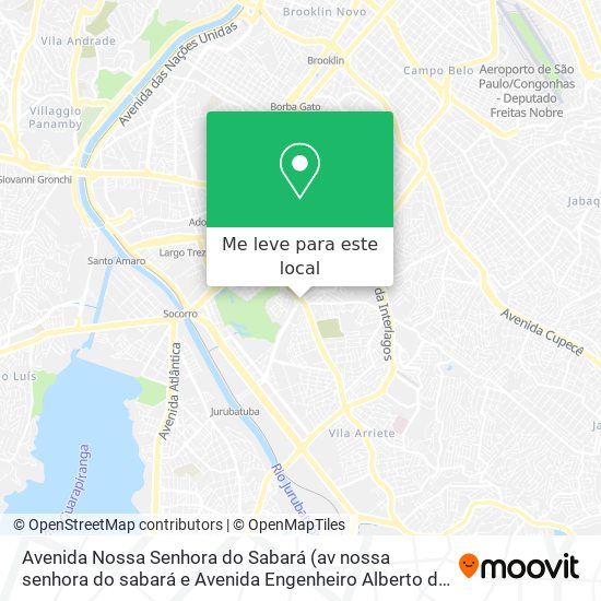 Avenida Nossa Senhora do Sabará mapa