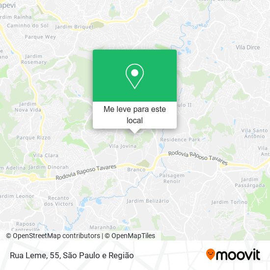 Rua Leme, 55 mapa