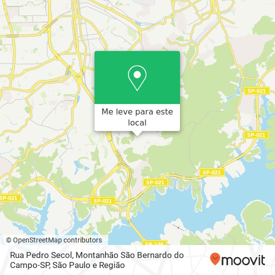 Rua Pedro Secol, Montanhão São Bernardo do Campo-SP mapa