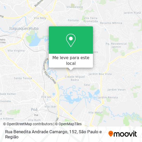 Rua Benedita Andrade Camargo, 152 mapa