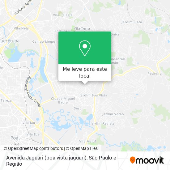 Avenida Jaguari (boa vista jaguari) mapa
