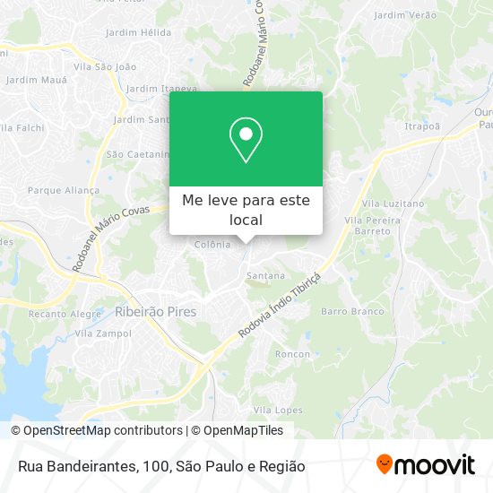 Rua Bandeirantes, 100 mapa