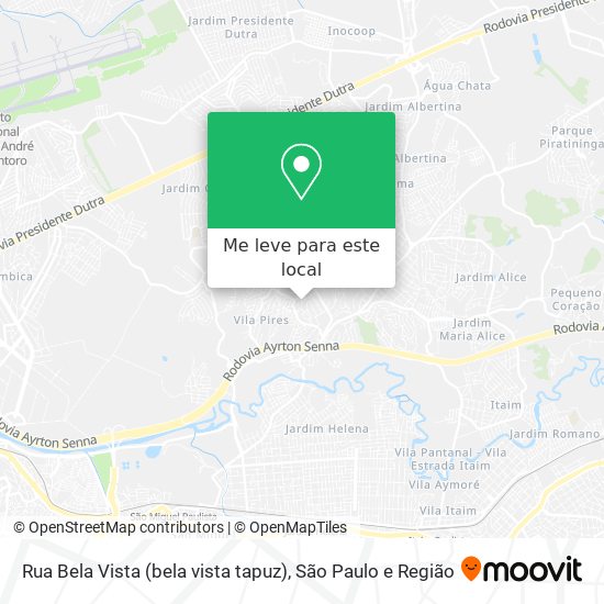 Rua Bela Vista (bela vista tapuz) mapa