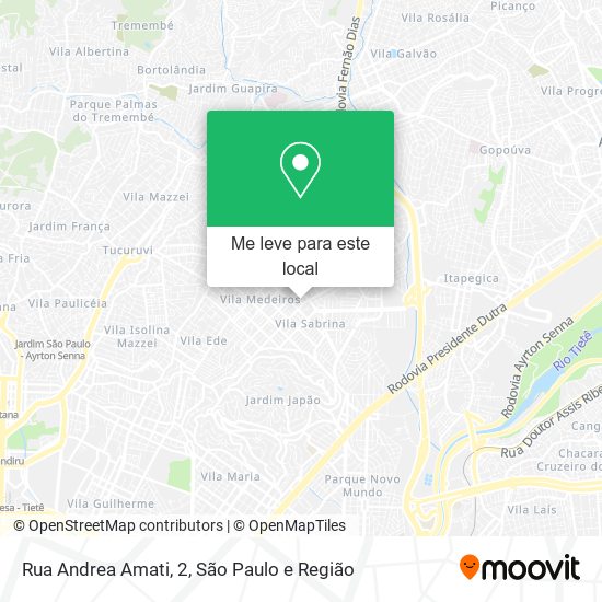 Rua Andrea Amati, 2 mapa