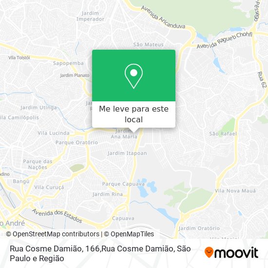 Rua Cosme Damião, 166,Rua Cosme Damião mapa