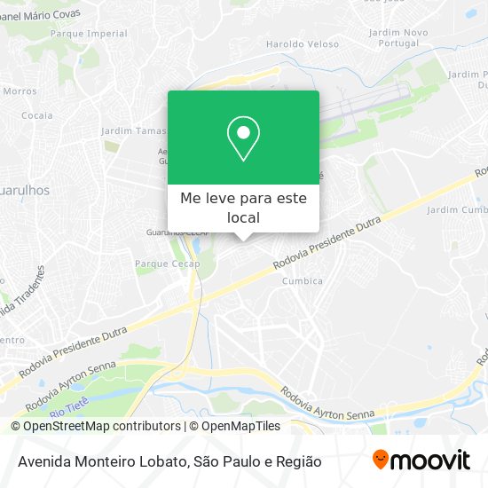 Avenida Monteiro Lobato mapa