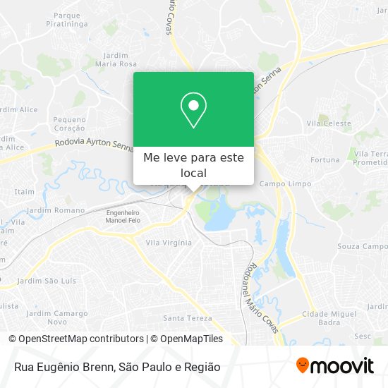 Rua Eugênio Brenn mapa