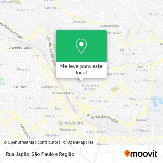 Rua Japão mapa