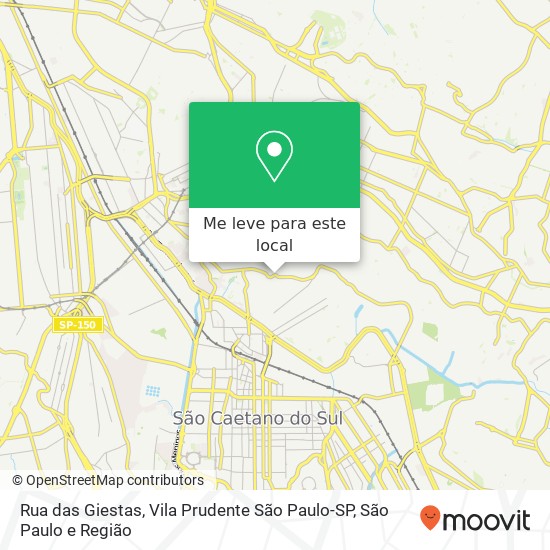 Rua das Giestas, Vila Prudente São Paulo-SP mapa