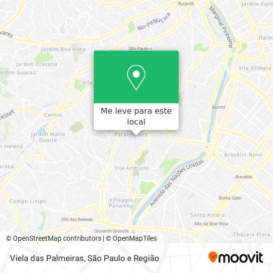 Viela das Palmeiras mapa