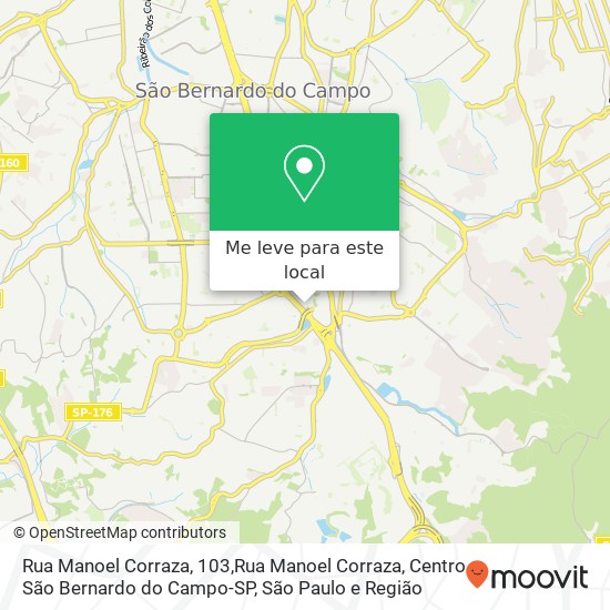 Rua Manoel Corraza, 103,Rua Manoel Corraza, Centro São Bernardo do Campo-SP mapa