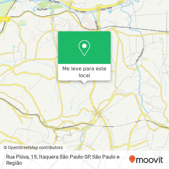 Rua Piúva, 15, Itaquera São Paulo-SP mapa