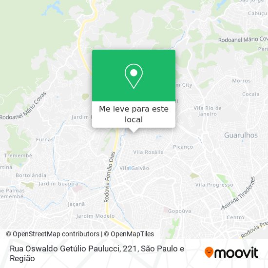 Rua Oswaldo Getúlio Paulucci, 221 mapa