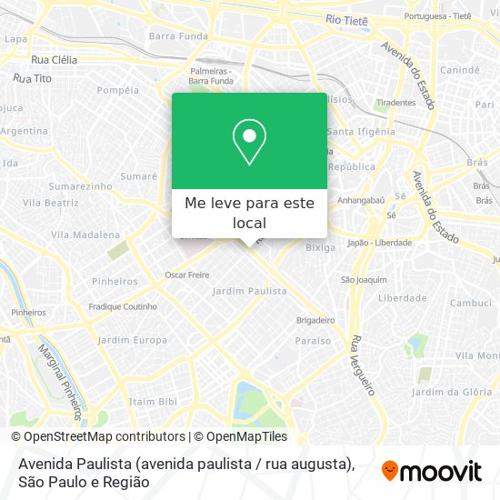 Avenida Paulista (avenida paulista / rua augusta) mapa