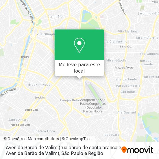 Avenida Barão de Valim (rua barão de santa branca e Avenida Barão de Valim) mapa