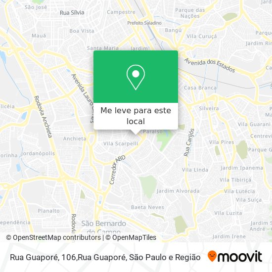 Rua Guaporé, 106,Rua Guaporé mapa