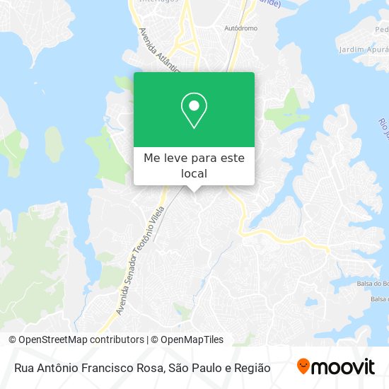 Rua Antônio Francisco Rosa mapa