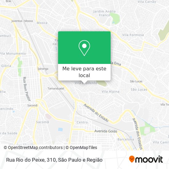 Rua Rio do Peixe, 310 mapa